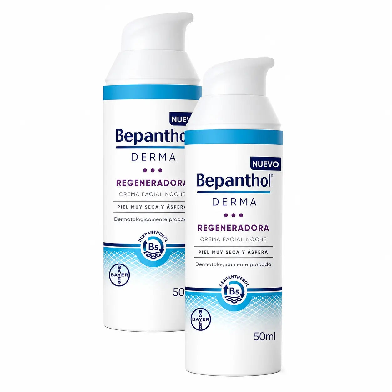 Bepanthol Derma Rigenerante Crema Viso Notte Confezione da 2 x 50 ml