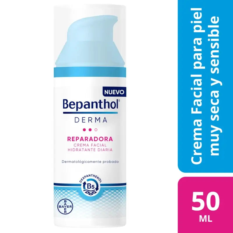 Bepanthol Derma Crema viso riparatrice idratante quotidiana, 50 ml