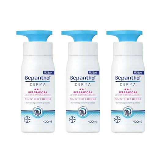 Bepanthol Derma Repairing Daily Body Lotion, 3X400 Ml