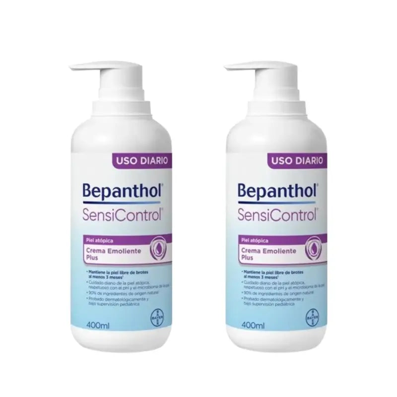 Bepanthol Sensicontrol Crema Emolliente Quotidiana, 2X400 Ml