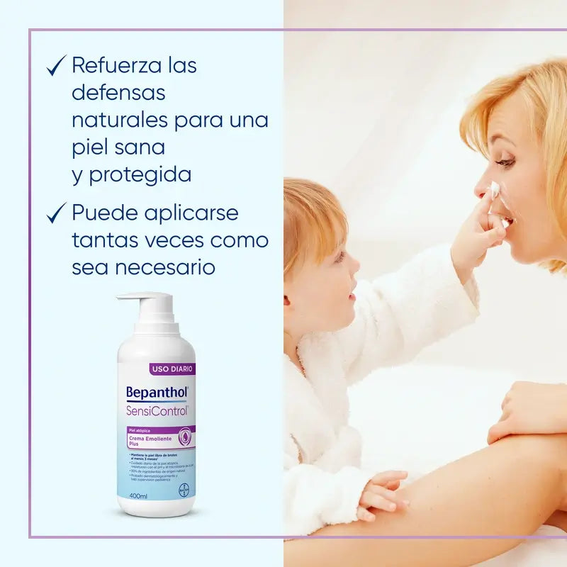 Bepanthol SensiControl Crema emolliente per le irritazioni cutanee atopiche, 400 ml