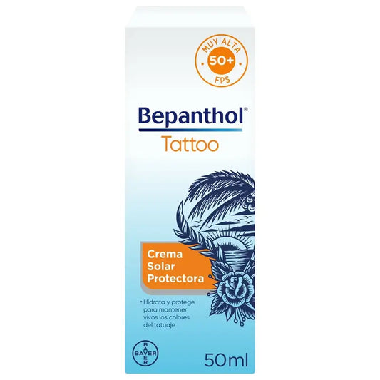Protezione solare Bepanthol Tattoo SPF50, 50 ml