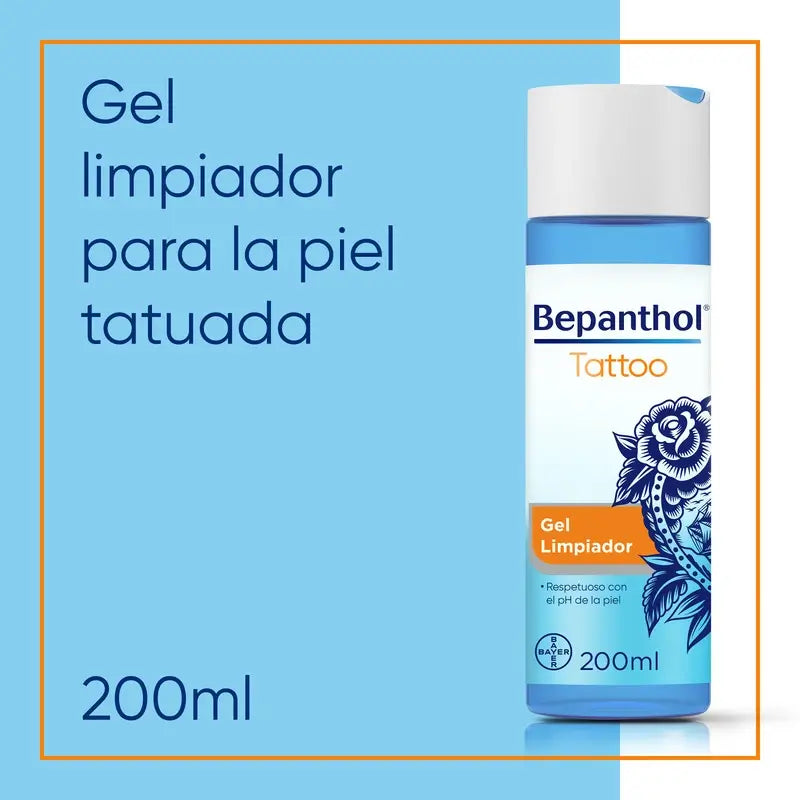 Gel detergente per tatuaggi Bepanthol, 200 ml