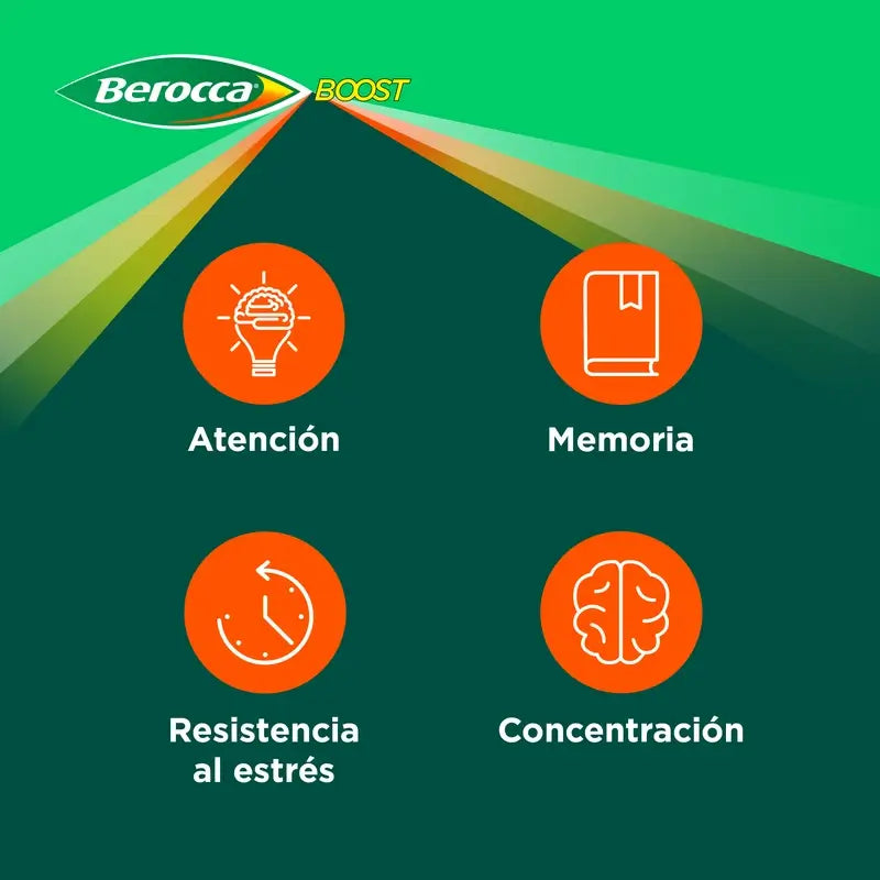 Berocca Boost Magnesio, Vitamine e Minerali con Guaranà, 15 Compresse Effervescenti