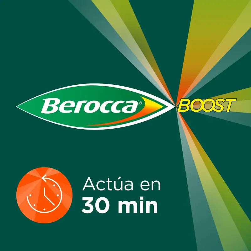 Berocca Boost Magnesio, Vitamine e Minerali con Guaranà, 30 compresse effervescenti