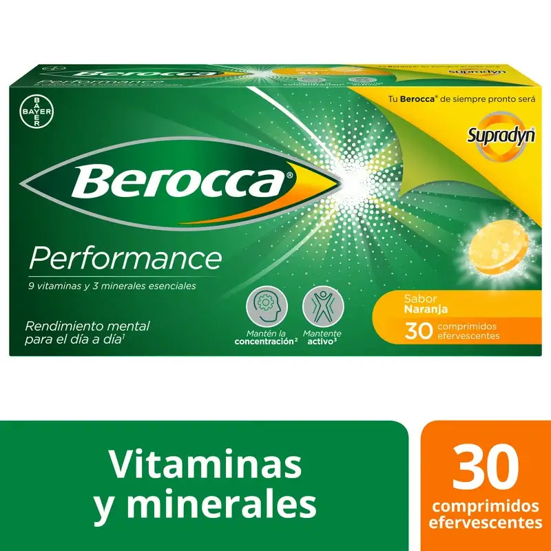 Berocca Performance Orange, 30 compresse effervescenti