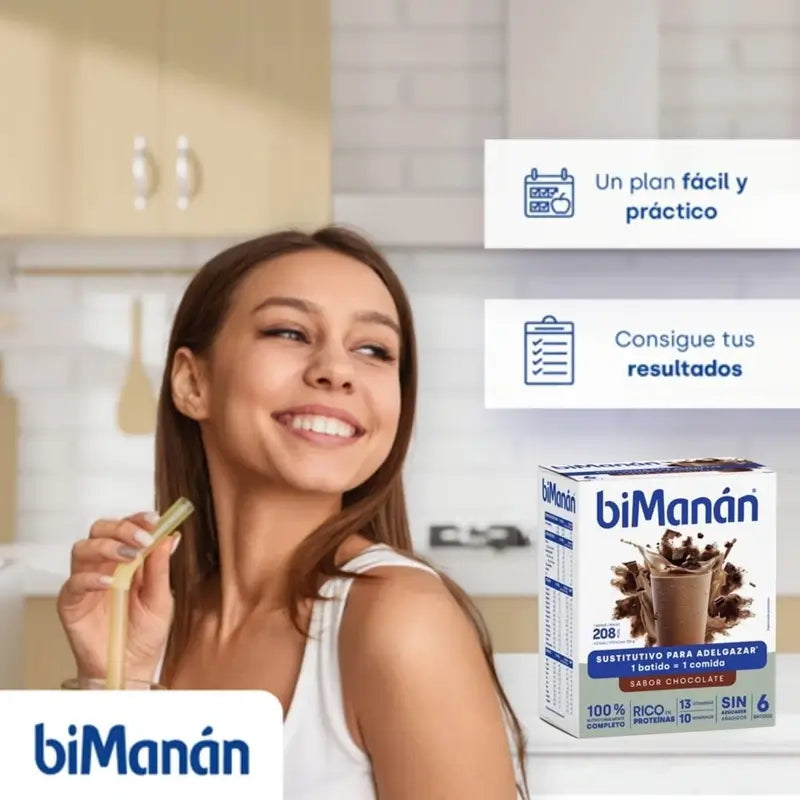 biManan Beslim Frullato al gusto di cioccolato 6 bustine