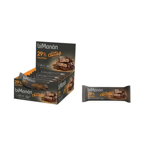 Barrette proteiche Bimanán al doppio cioccolato, 20 unità