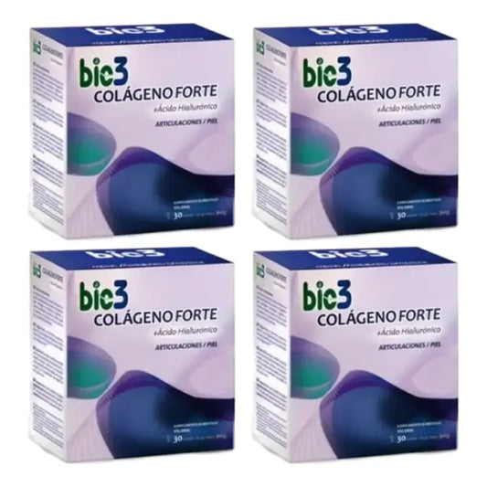 Bio 3 Collagene + Acido ialuronico + Magnesio Forte, 4 x 30 bustine