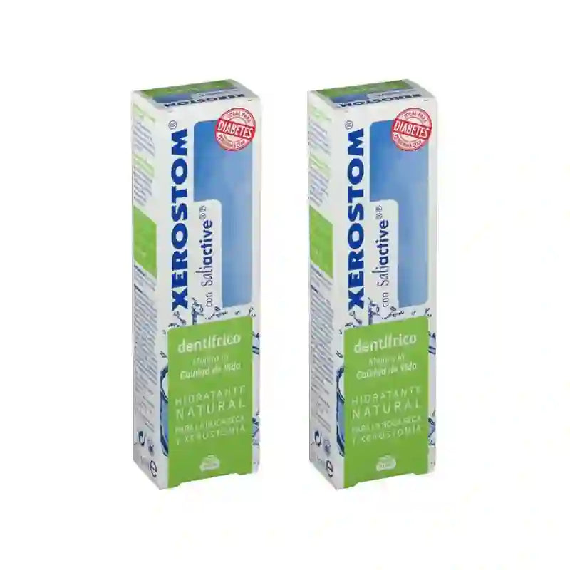 Biocosmetics Xerostom Dentifricio per bocca secca, 2X50 Ml