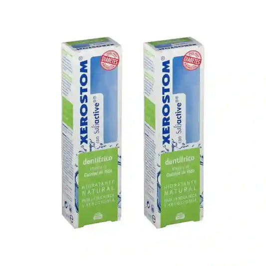 Biocosmetics Xerostom Dentifricio per bocca secca, 2X50 Ml