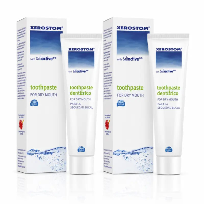 Biocosmetics Xerostom Dentifricio per bocca secca, 2X50 Ml