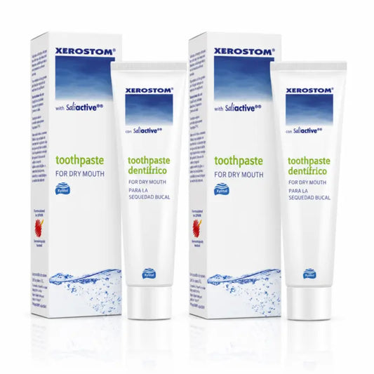 Biocosmetics Xerostom Dentifricio per bocca secca, 2X50 Ml