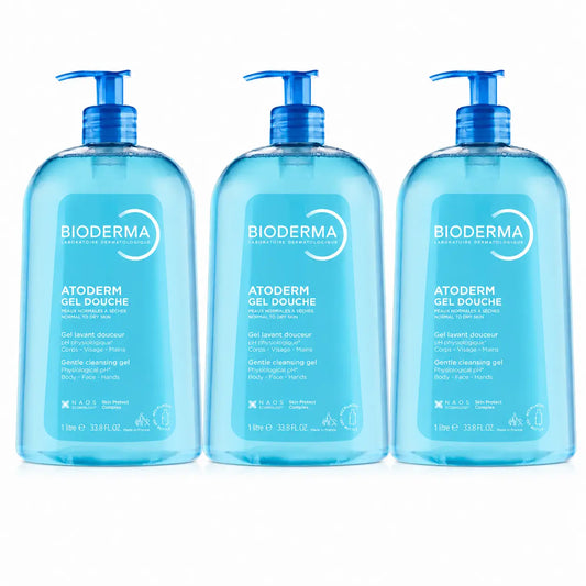 Bioderma Atoderm Gel doccia 1 litro, confezione da 3
