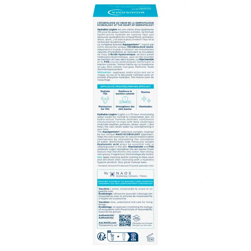 Bioderma Hydrabio Crema leggera, 40 ml