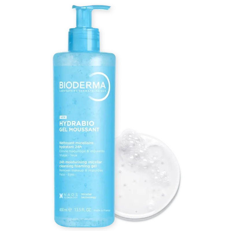 Bioderma Hydrabio Gel Moussant Gel micellare per pelli disidratate , 400 ml