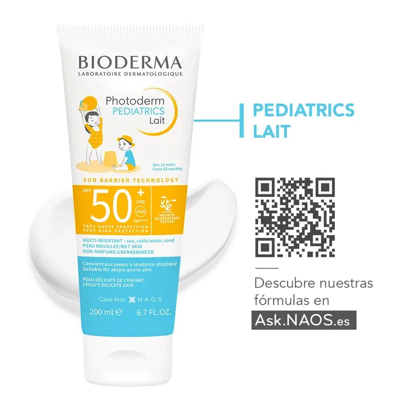 Bioderma Photoderm Pediatrics Lait SPF50+ Protezione solare, 100 ml