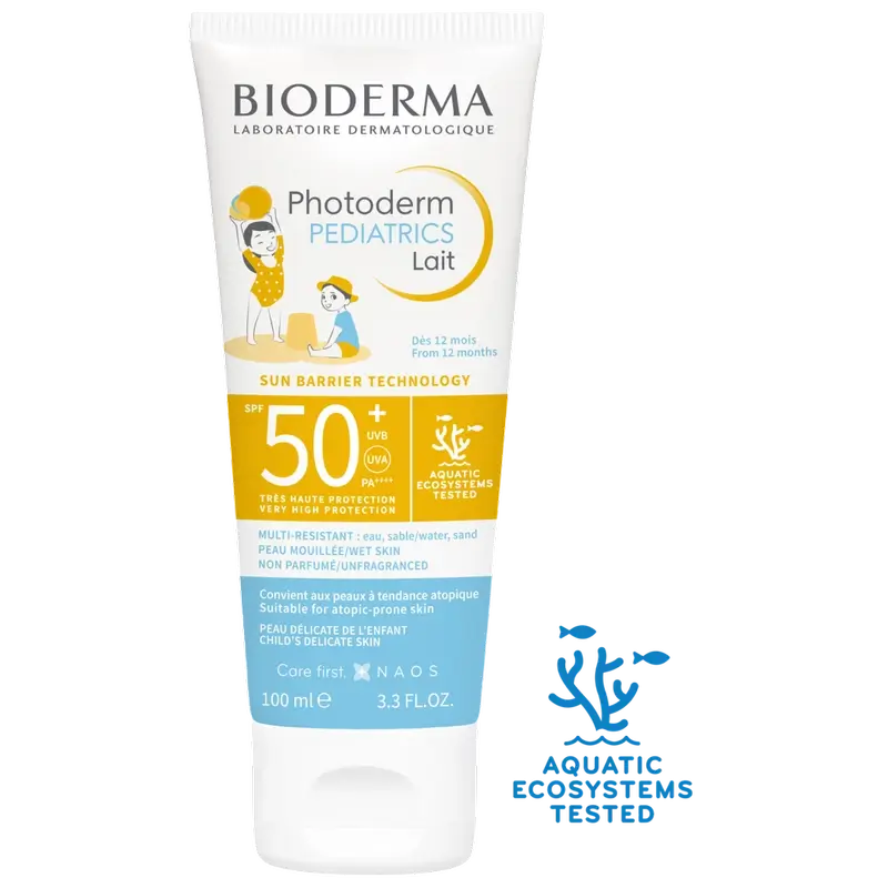Bioderma Photoderm Pediatrics Lait SPF50+ Protezione solare, 100 ml