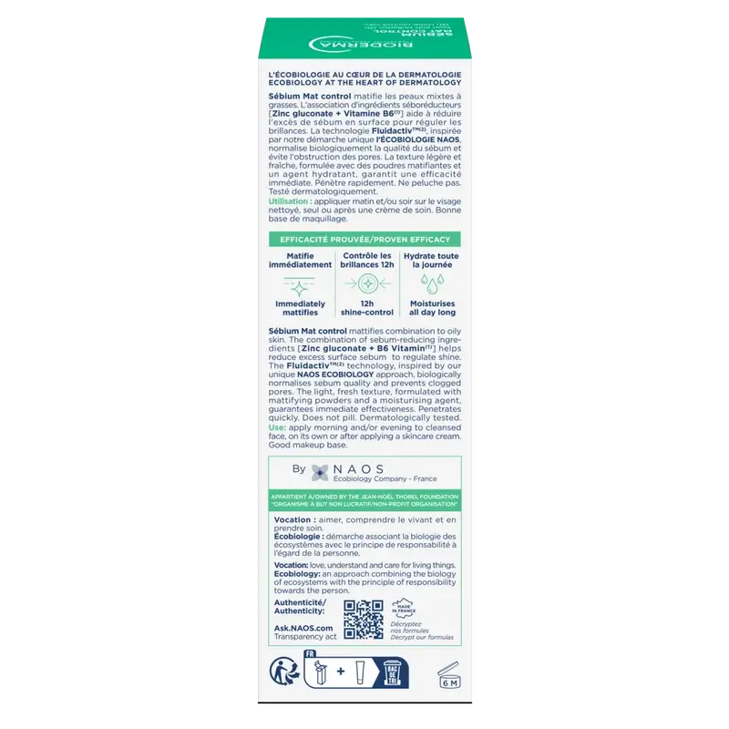 BIODERMA Sebium Mat Control idrata e opacizza, 30 ml