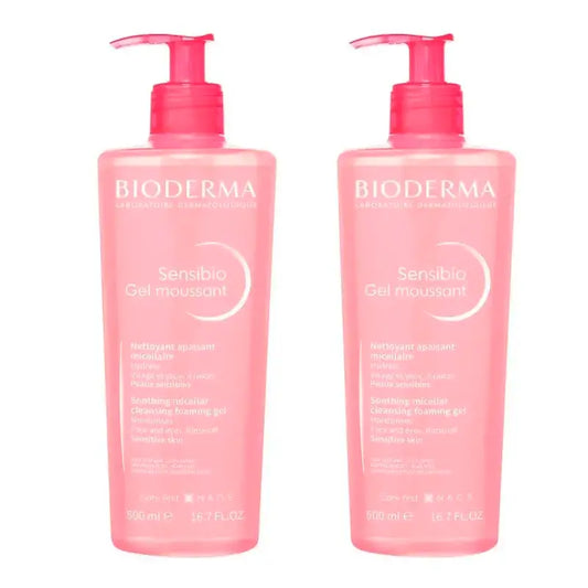 BIODERMA Sensibio Moussant Gel, Confezione 2 x 500 ml