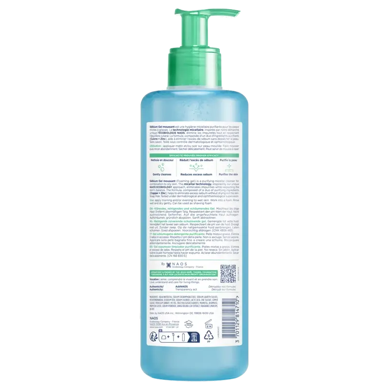 Bioderma Sébium Moussant Gel purificante, 400 ml