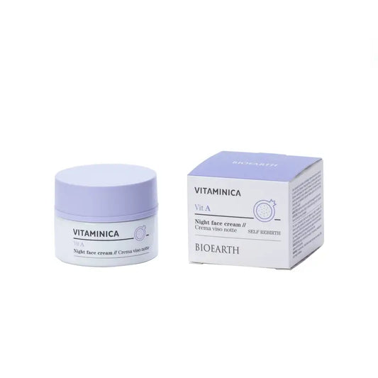 Bioearth Crema viso notte alla vitamina A, 50 Ml