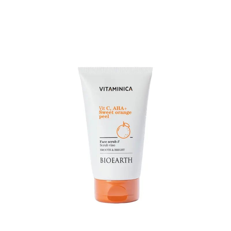 Bioearth Scrub esfoliante alla vitamina C, Aha e buccia d'arancia, 150 Ml