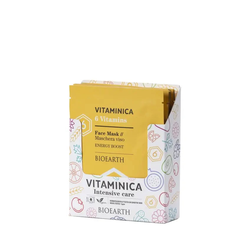 Bioearth 6 Vitamins Energy Boost Maschera viso, 15 ml