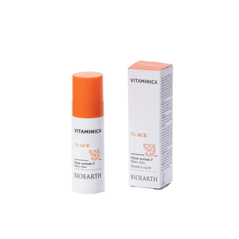 Siero illuminante per il viso Bioearth Vitamina A, C ed E, 30 Ml