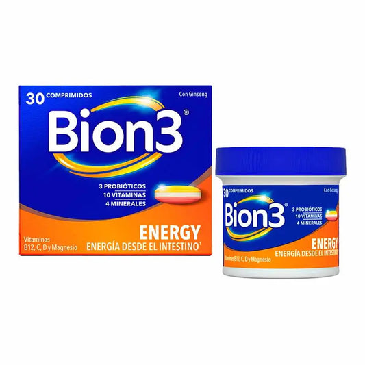 Compresse multivitaminiche Bion3 Energy con probiotici, vitamina B12, C e magnesio