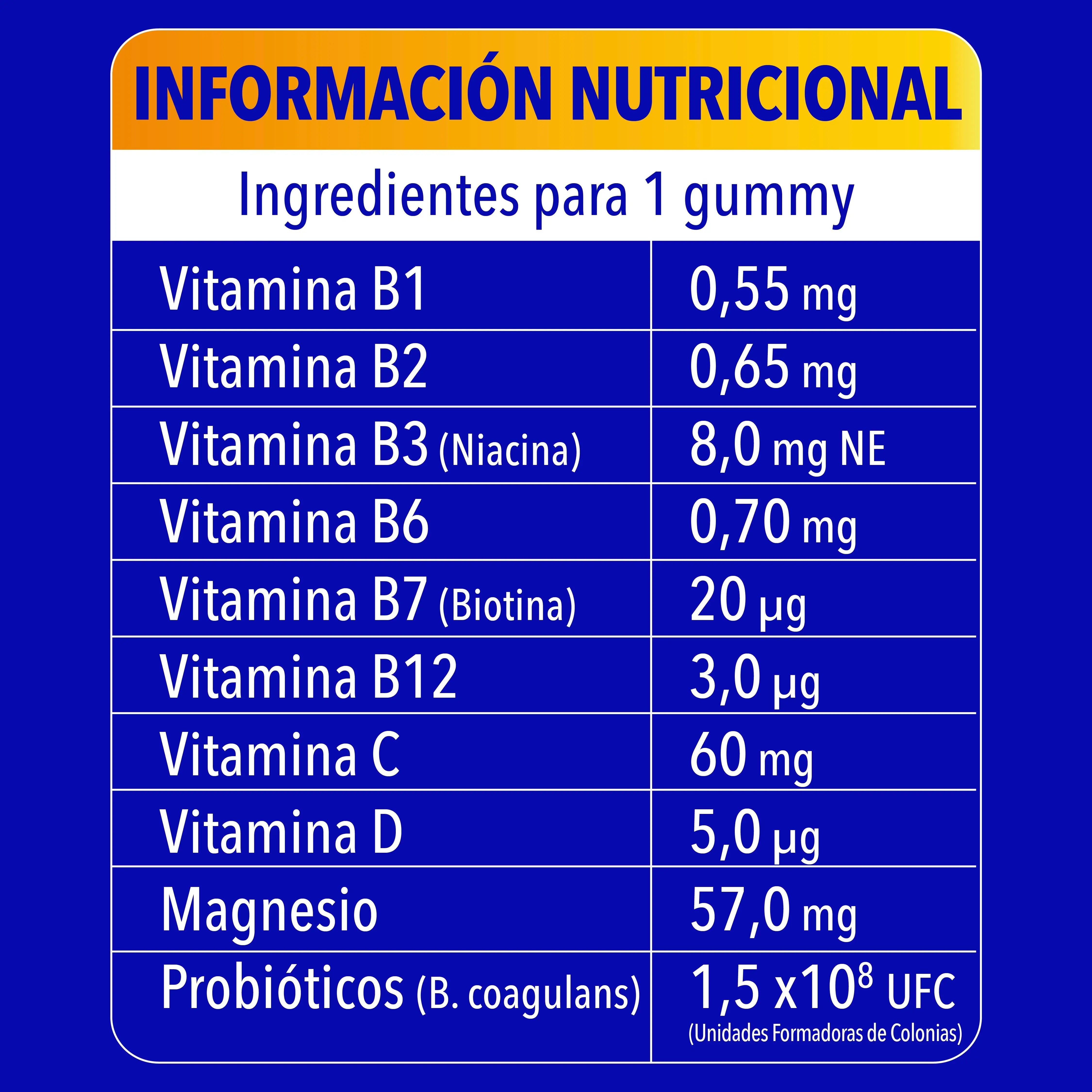 Bion3 Gummies Energia, Vitamine con Probiotici, Vitamina B12, Vitamina C, Vitamina D e Magnesio