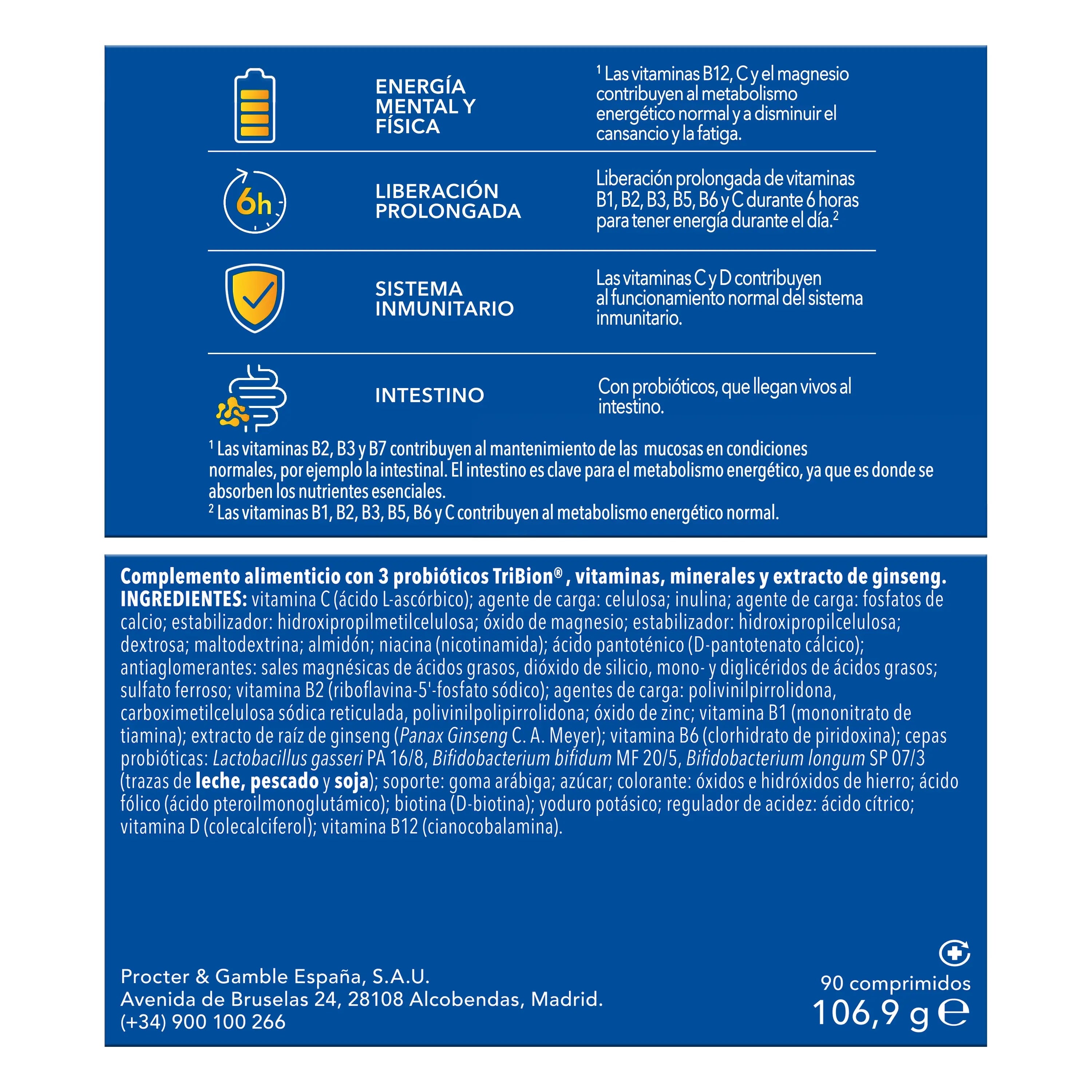 Compresse multivitaminiche Bion3 Energy con probiotici, vitamina B12, C e magnesio