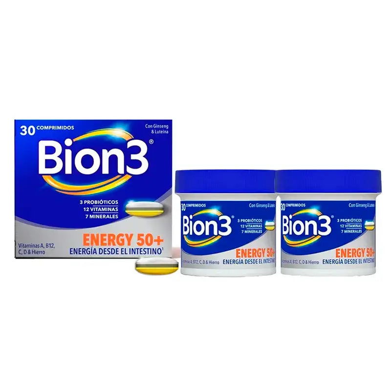 Bion3 Energy 50+ Multivitamine, Confezione 2 x 30 Compresse