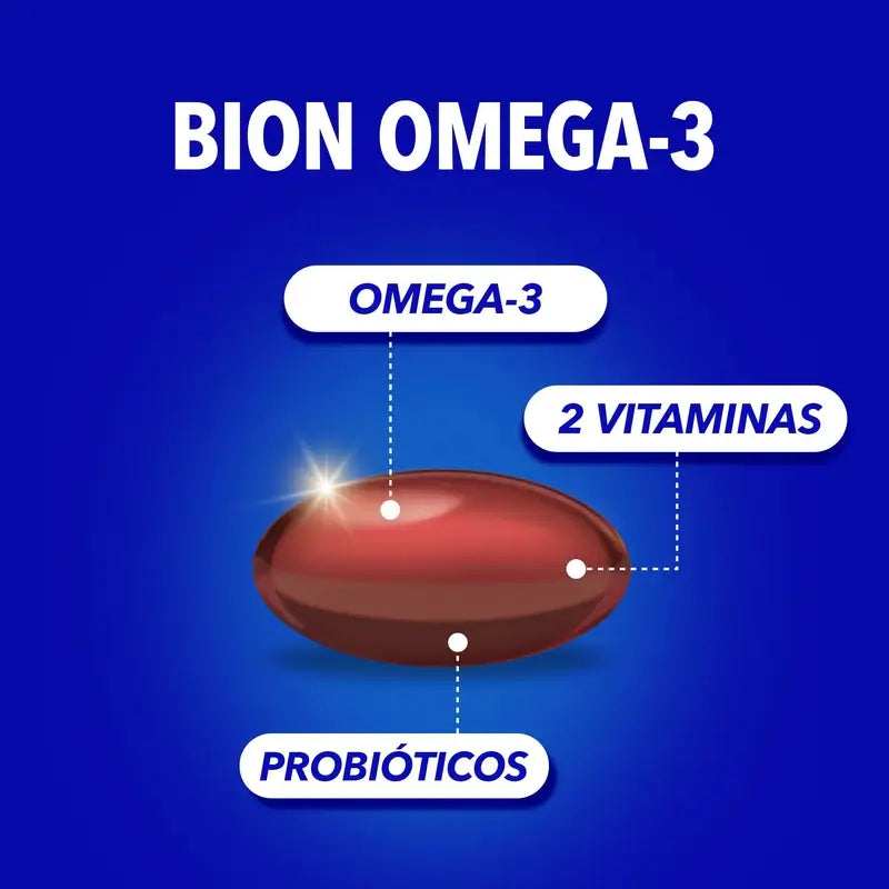 Bion3 Omega-3 con probiotici, 30 capsule