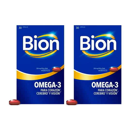 Bion3 Omega-3 con probiotici, confezione da 2 x 30 capsule
