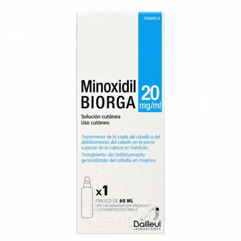 Biorga 20 Mg/ ml Minoxidil Soluzione Cutanea 1 Flacone 60 ml