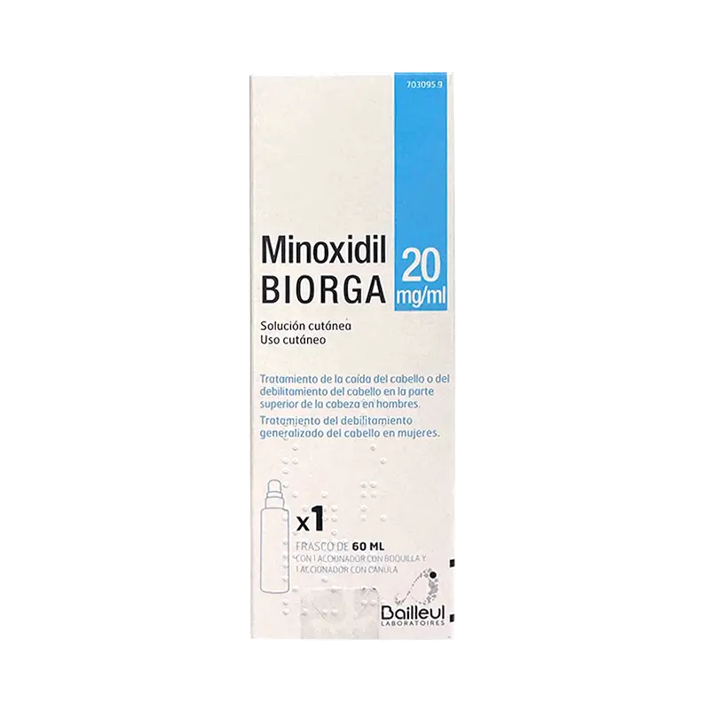 Biorga 20 Mg/ ml Minoxidil Soluzione Cutanea 1 Flacone 60 ml