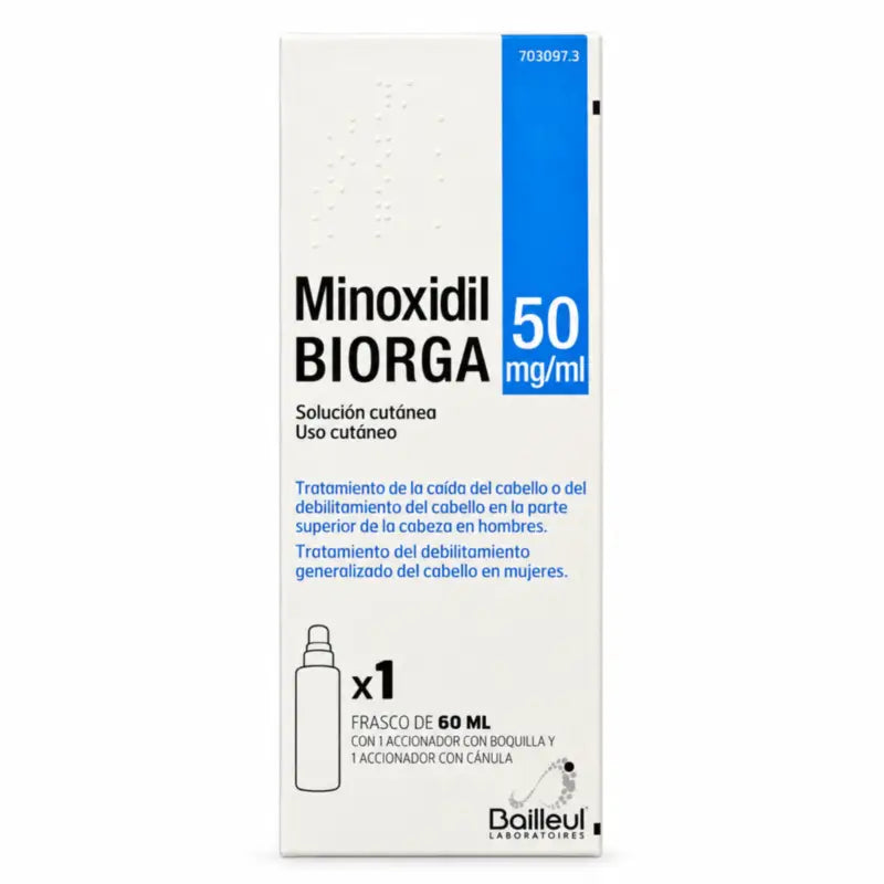 Biorga 50 Mg/ ml Minoxidil Soluzione Cutanea 1 Flacone x 60 ml