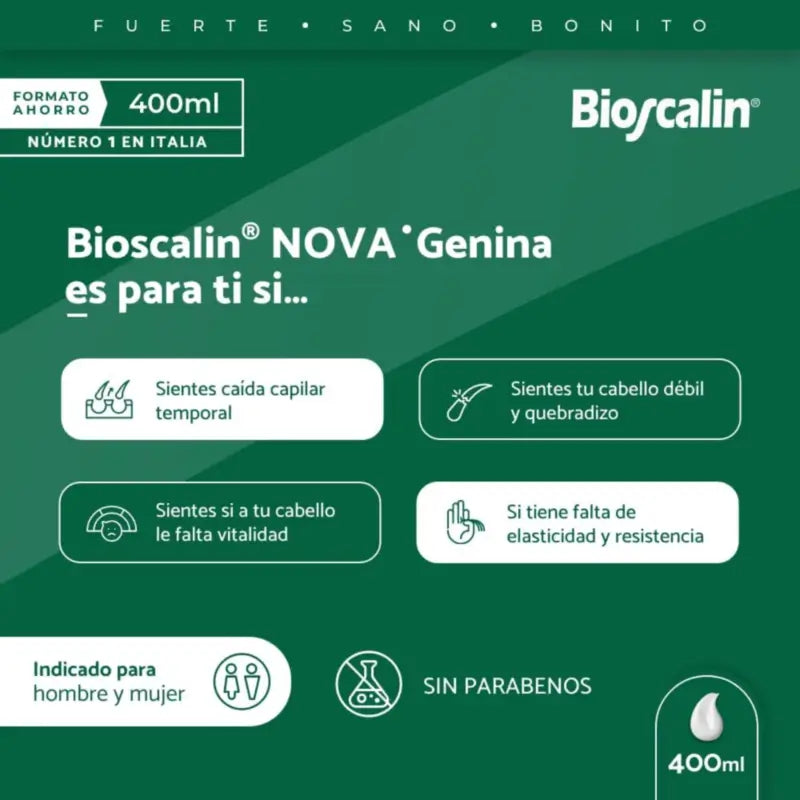 Bioscalin Novagenin Shampoo, 400 ml