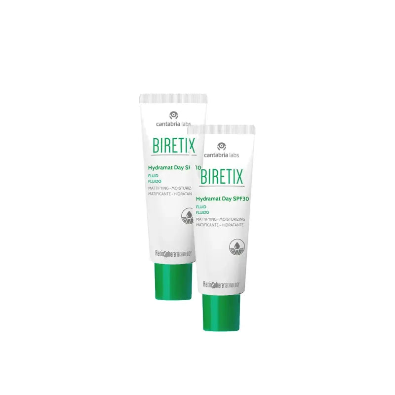 BIRETIX Hydramat Day SPF 30 Fluido Confezione da 2 x 50 ml