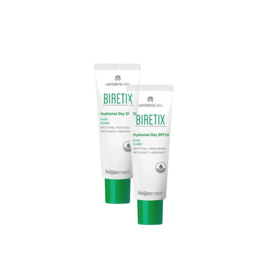 BIRETIX Hydramat Day SPF 30 Fluido Confezione da 2 x 50 ml