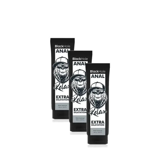 Black Hole Anal Relax Gel 250 ml, confezione da 3