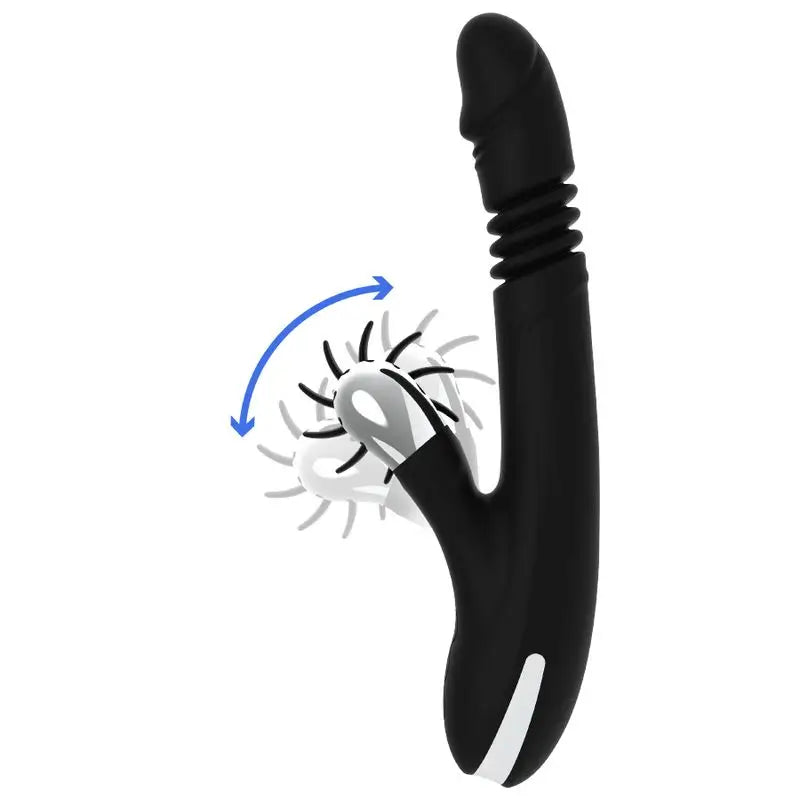 Vibrazione Up & Down coniglietto nero e argento