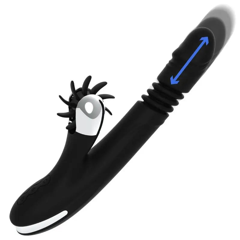 Vibrazione Up & Down coniglietto nero e argento