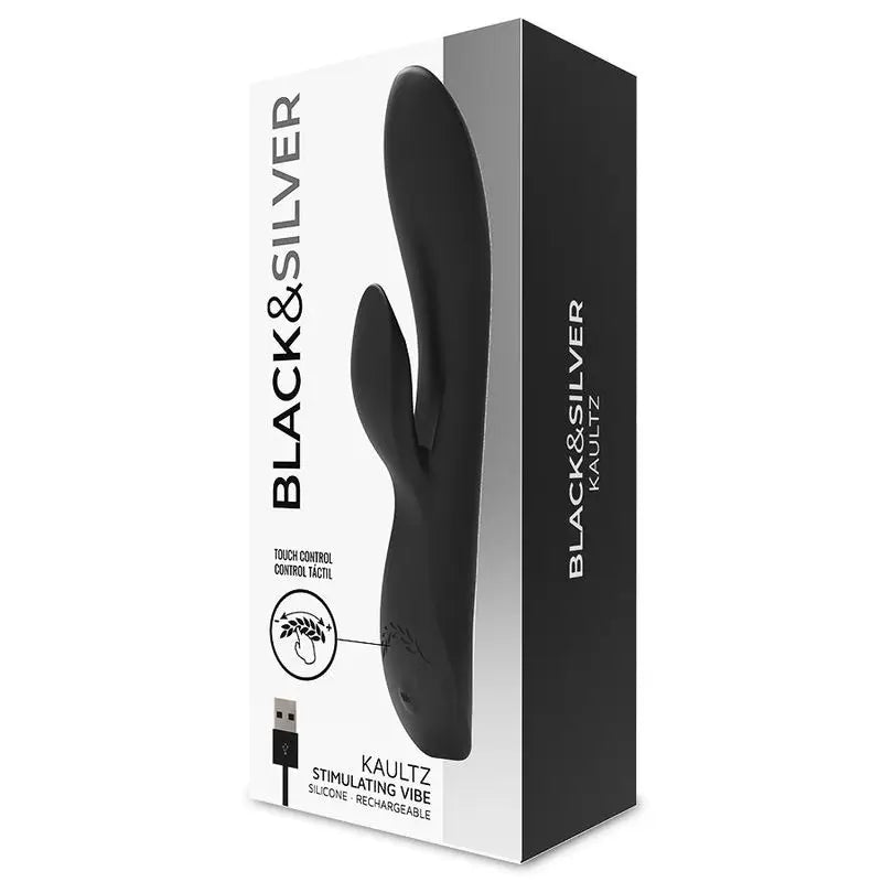 Vibratore touch di controllo Kaultz nero e argento