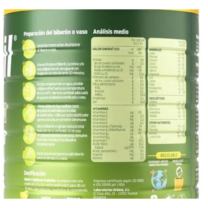 Blemil Optimum Evolution 3 Latte di crescita, 8X1200 g