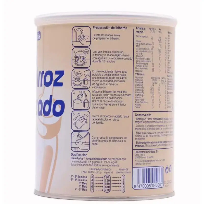 Blemil Plus 1 Lattina di riso idrolizzato 400 g