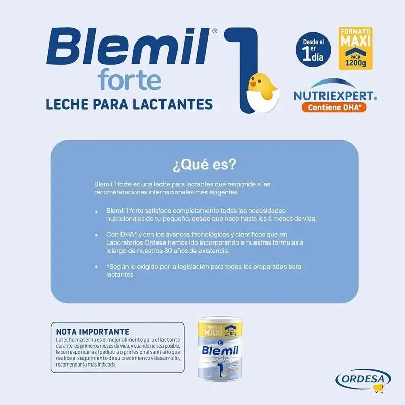 Blemil Plus 1 Forte, Confezione 8 x 1200 grammi