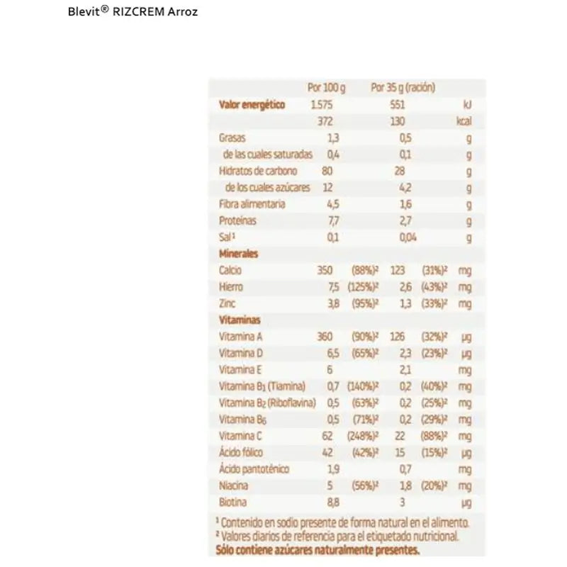 Blevit Baby Food Crema di riso, 225 gr.