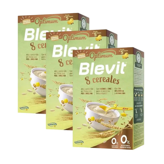 Blevit Alimentazione Infantile Optimum 8 Cereali, 3X250 Grs